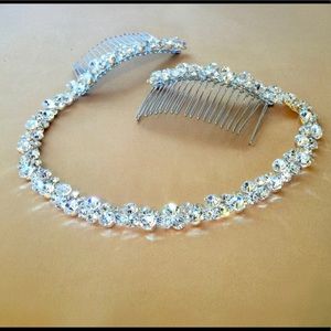 6 available Rhinestone Bridal Headpiece, Crystal hair Tiara, Bridesmaid or 15’s